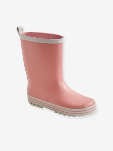 Vertbaudet - Botas de agua lisas para niña rosa medio liso