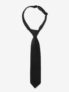 Corbata con relieve niño negro oscuro liso