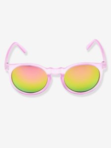 Gafas de sol bicolor para niña rosa medio liso