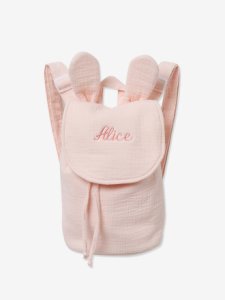 Mochila personalizable de paño rosa claro liso
