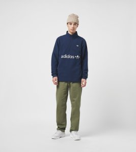 Adidas Originals Half-Zip Fleece Sweatshirt, Blå