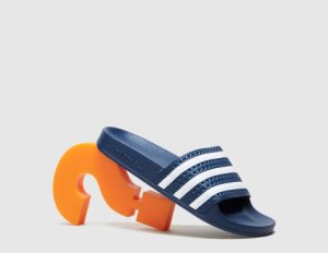 Adidas Originals Chanclas Adilette Slides para mujer, azul