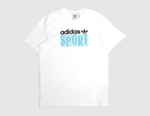 Adidas Originals Maglietta Linear Sport, bianco