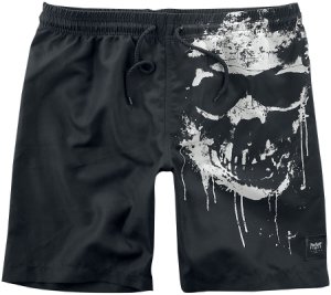 Black Premium by EMP Swim Shorts with Skull Print Black Premium Swim Shorts black