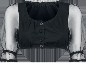 Dirndline - Dirndl blouse - Blouse - black