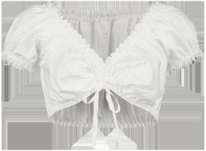 Dirndline - Strapless dirndl blouse - Blouse - white