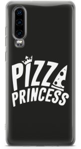 Finoo - Pizza Princess - Huawei - Mobile Phone Cover - black-white