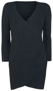 Forplay Knitted Winter Asymetric Dress Short dress black