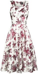 H&R London - Aphrodite Metallic Swing Dress - Dress - white