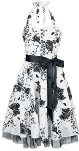 H&R London Floral Long Dress Medium-length dress white black