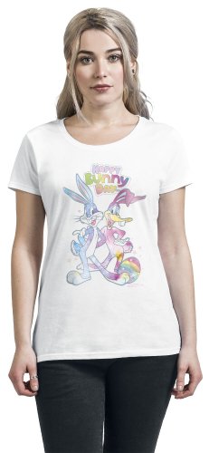 Looney Tunes Bugs & Daffy - Happy Bunny Day T-Shirt white