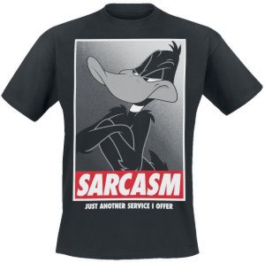 Looney Tunes - Sarcasm - Daffy Duck - T-Shirt - black