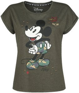 Mickey Mouse - Military - Girls shirt - khaki