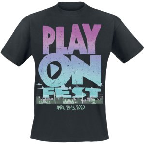 Play On Festival POF Stacked Type T-Shirt black