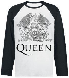 Queen - Crest Vintage - Longsleeve - white-black