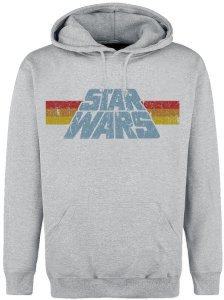 Star Wars - Vintage Logo - Hooded sweatshirt - mottled grey
