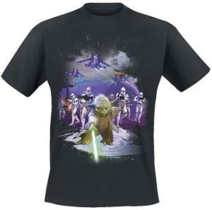 Star Wars - Yoda Retro Poster - T-Shirt - black