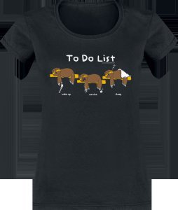 To Do List -  - Girls shirt - black