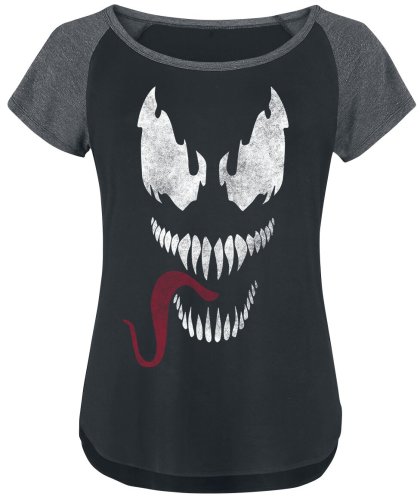 Venom (Marvel) Tongue T-Shirt black grey