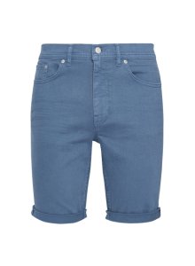 Mens **Burton Blue 5 Pocket Twill Shorts With Organic Cotton, Blue