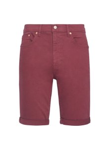 Mens **Burton Burgundy 5 Pockets Twill Shorts With Organic Cotton, Burgundy