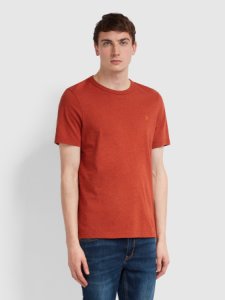 Farah Dennis Slim Fit T-Shirt In Orange