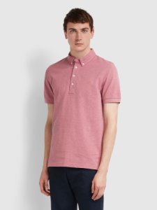 Farah Ricky Slim Fit Polo Shirt In Pink