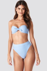 Gerda X NA-KD high waist comfy bikini bottom - blue