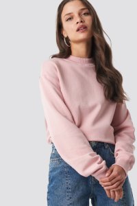 NA-KD Basic Normaler Pullover - Pink