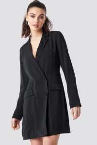 NA-KD Party Double Breasted Blazer Dress - Black