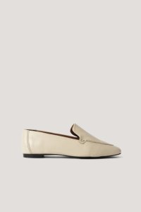 NA-KD Shoes Basic Leather Loafers - Nude