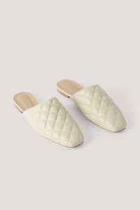 NA-KD Shoes Quilted Loafers - Offwhite