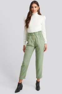 Trendyol Binding Detailed Pants - Green