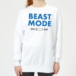 Beast Mode On Women's Sweatshirt - White - S - White