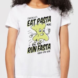 EAT PASTA RUN FASTA Women's T-Shirt - White - M - White