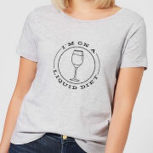 Liquid Diet Wine Women's T-Shirt - Grey - S - Grey