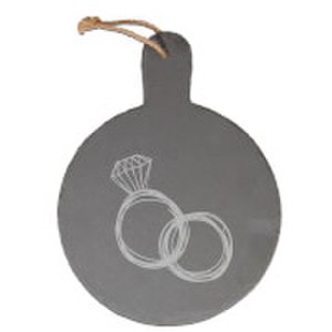 By Iwoot - Rings engraved slate cheese board