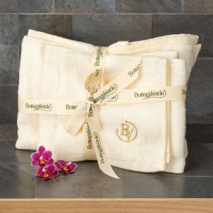 Set 3 asciugamani Collezione Fibre Naturali