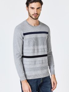 Sweter W Kontrastujące Paski