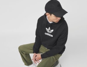 Adidas Originals Premium Trefoil Overhead Hoodie, svart