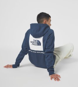 The North Face raglan redbox hoodie, blå