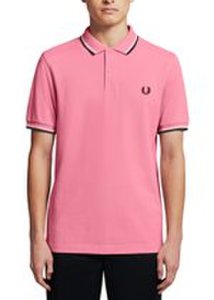 Twin Tipped Fred Perry Shirt in Pink Fizz