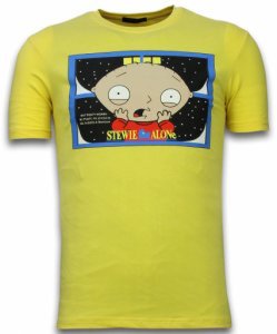 Stewie Home Alone - T-shirt - Geel
