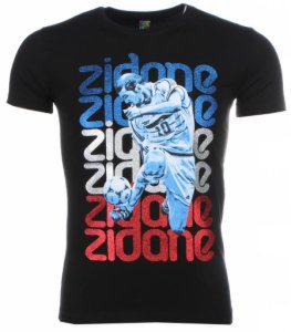 T-shirt - Zidane Print - Zwart