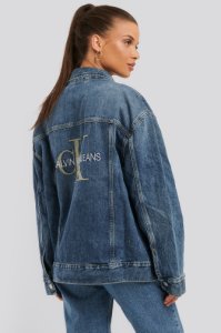 Calvin Klein Iconic Oversized Trucker Jacket - Blue