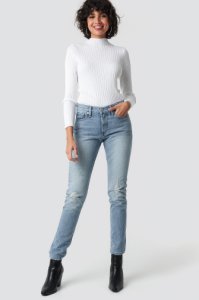 Calvin Klein Mid Rise Slim Jeans - Blue