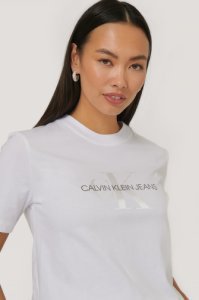 Calvin Klein Monogram Straight Tee - White