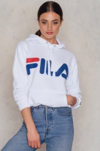 FILA Classic Logo Hoodie - White