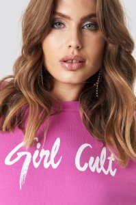 Galore x NA-KD Oversized Girl Cult Sweatshirt - Pink