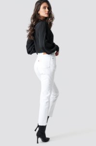 Levi's 501 Crop Jeans - White